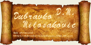 Dubravko Milošaković vizit kartica